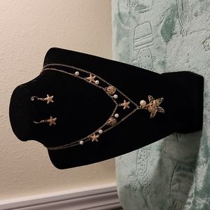 Layered Sealife Necklace Set